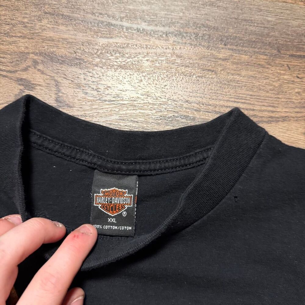 Vintage Harley Davidson Phoenix Flame Bird Black Shirt Men’s Size XXL - Picture 3 of 6